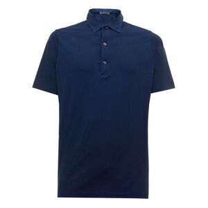 Gaudenzi Blue Supima Cotton Polo Shirt  Gaudenzi Man